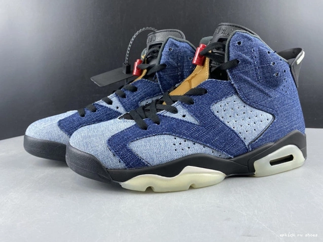 Rep 6 Washed Denim Jordan Air CT5350-401 0816